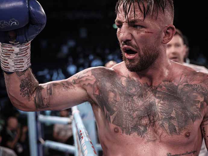 Jordan Reynolds after a boxing fight
