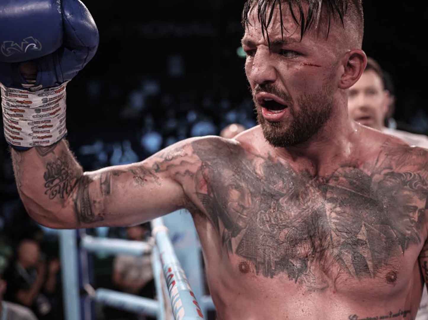 Jordan Reynolds after a boxing fight