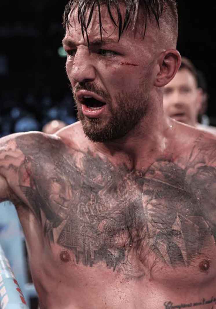 Jordan Reynolds after a boxing fight