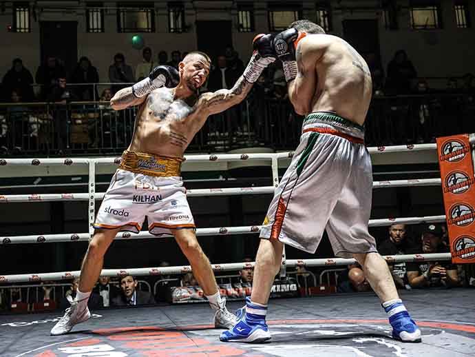 Jordan Reynolds during boxing match Jordan Reynolds during boxing match
