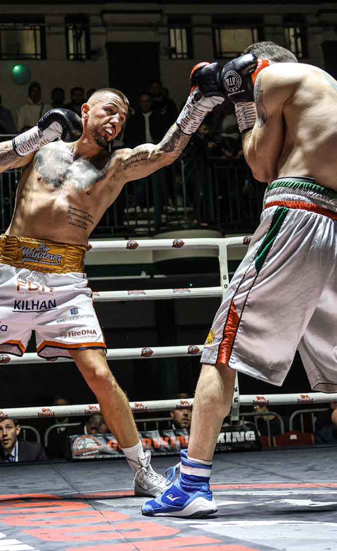 Jordan Reynolds during boxing match Jordan Reynolds during boxing match