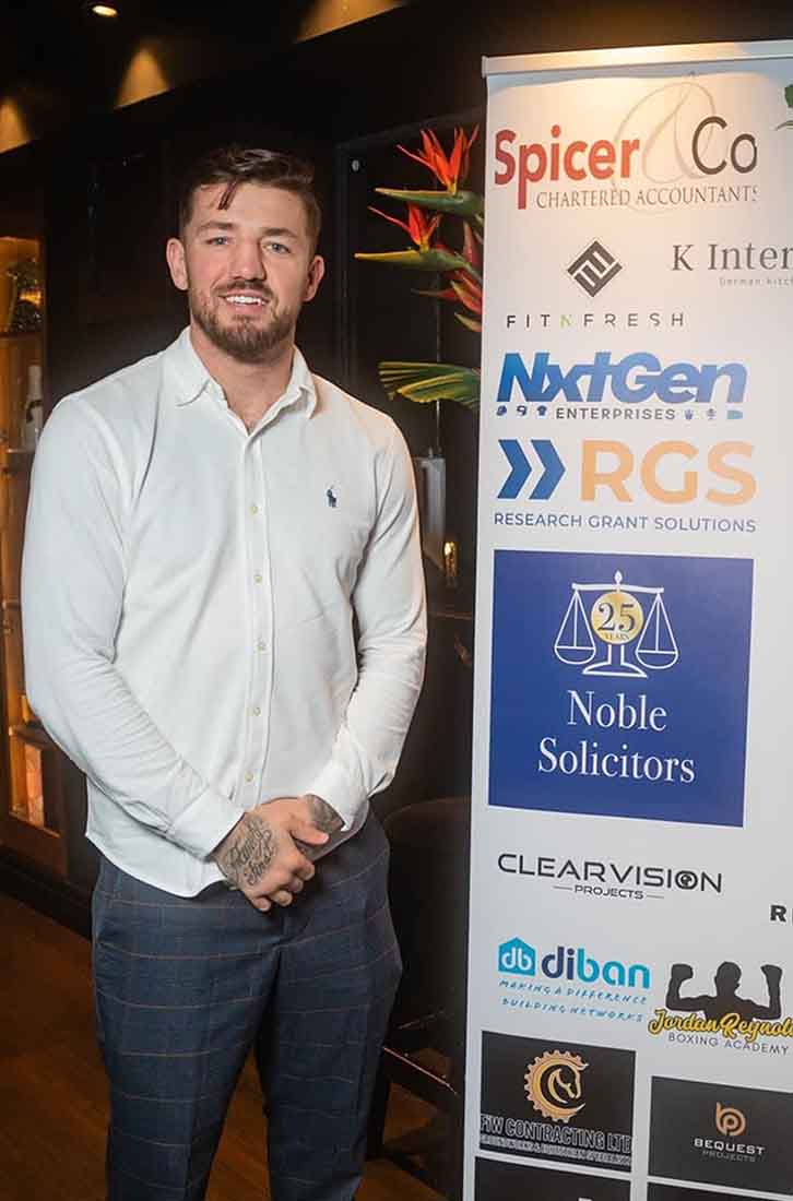 Jordan Reynolds at networking event